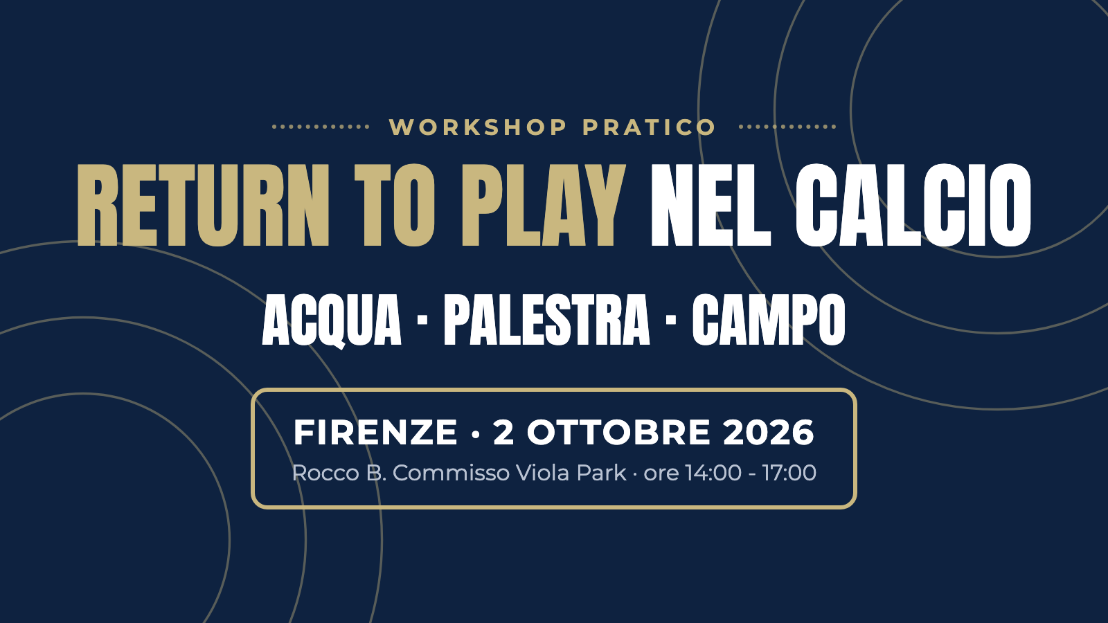 Return to Play nel calcio: acqua, palestra, campo