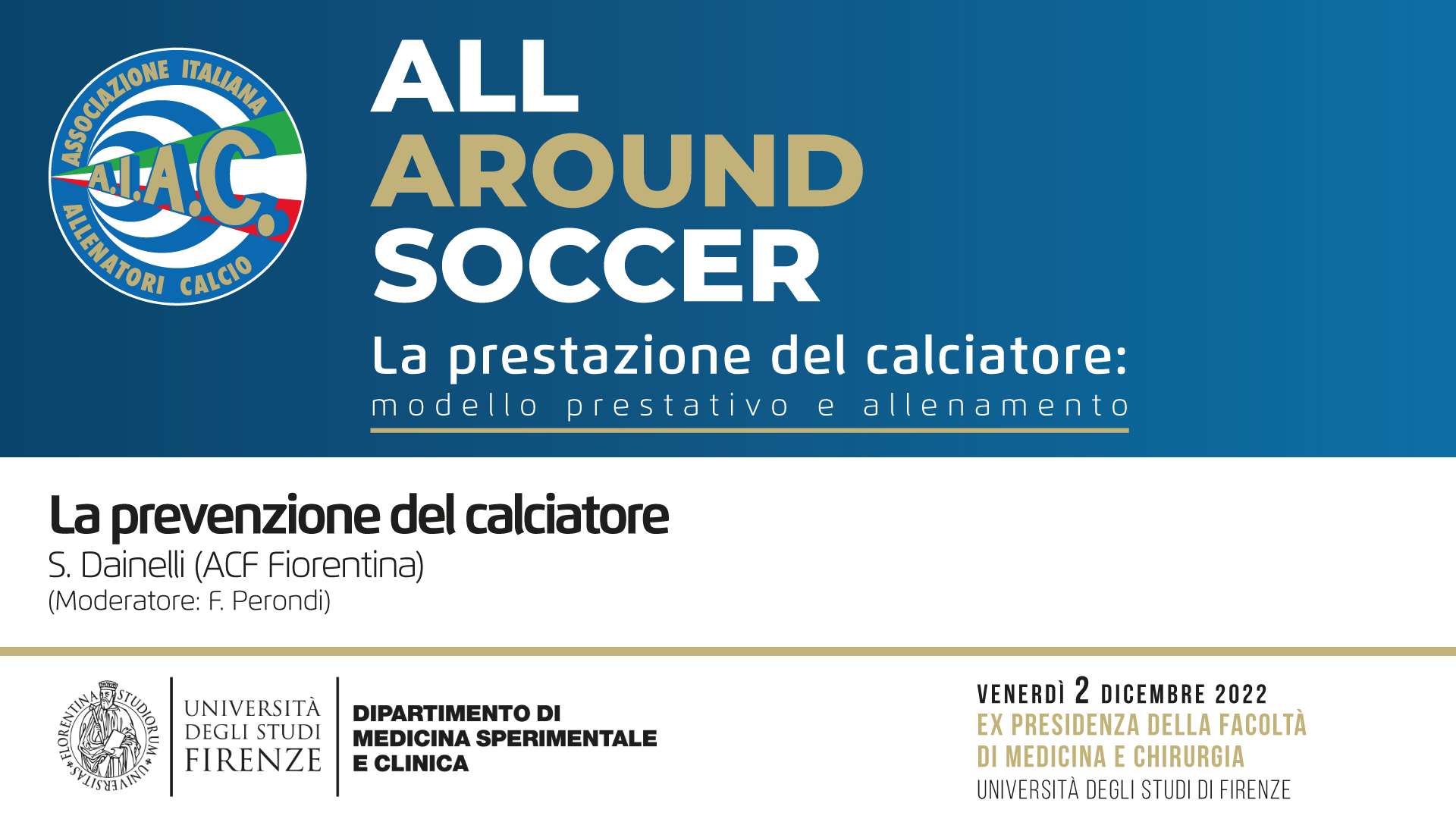 La prevenzione del calciatore - AAS FIRENZE '22
