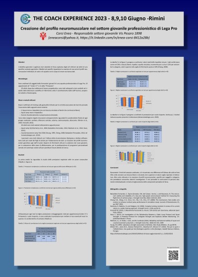 Creazione del profilo neuromuscolare nel settore giovanile professionistico di Lega Pro